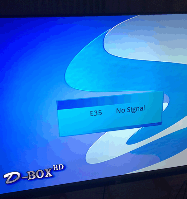 D-BOX HDʾE35 No signal